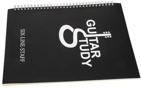LIFKOME Gitarrennotenbuch für Anfänger A4 mit Wasserfestem Papier und Spiralbindung Tragbares Musikbuch für Gitarristen zum Üben und Mitnehmen in Gitarrentasche