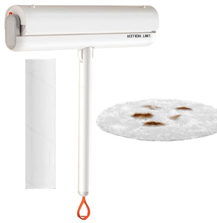 Rouleau anti-peluches pour animaux de compagnie | Rouleaux adhésifs pliables à 180 degrés pour poils d'animaux, outil de nettoyage avec recharge pour tapis, vêtements, chats, draps, meubles, lit