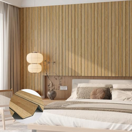 Stickyart 3D Wandpaneele Selbstklebend Holzoptik Wasserfest 60cmX500cm Braun Selbstklebende 3D-holzmaserung Wandpaneele Schalldämmung Büro Deckenpaneele Selbstklebend Abwaschbar Wandpaneel Wohnzimmer