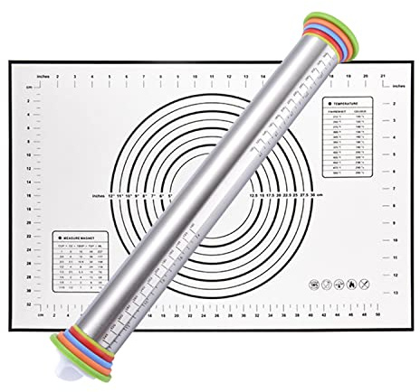 Mattarello regolabile in silicone per pasticceria per cottura pizza impasto torta pasticceria biscotti pasta utensili da cucina in acciaio inox gadget