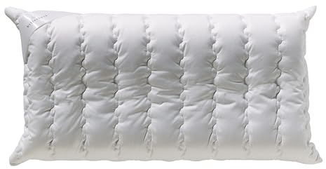 Billerbeck Oreiller S20 en Latex, Coussin de Nuque, 40 x 80 cm, avec Noyau en Latex Doux, Blanc