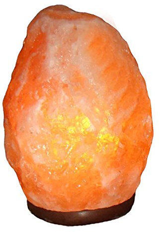 BOSALLA Salz Lampe von 2 kg bis 26 kg frei wählbar Kristall Lampen Salt Range Pakistan mit Spezial Leuchtmittel und Kabel in 250 cm SCHWARZ (10-12 kg)