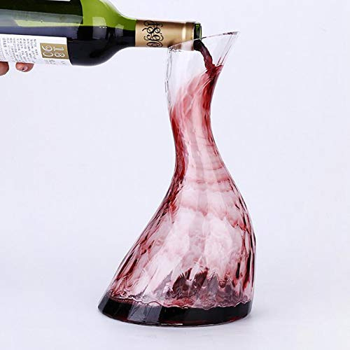 JHM-Whiskey Decanter Creatividad Cisne,Vidrio de Cristal Sin Plomo Soplado a Mano,Estilo Europeo S Dispensador de Vino