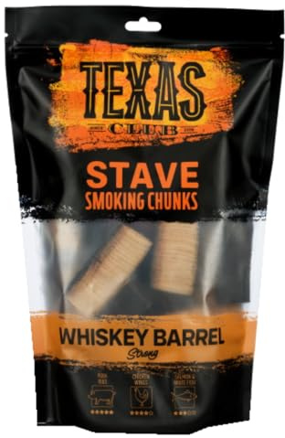 TEXAS CLUB Smoking Wood Chunks Perfect BBQ Grill and Outdoor Picnic (Whiskey Barrel)