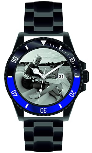 memories Personalisierte Uhr Fotouhr mit Bild 40mm Edelstahl Armband Made in Germany