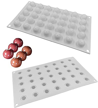 Goldbaking Silicone Ball Chocolate Bombs Mold Small 3D Sphere Candy Truffle Baking Tray Chocolate Mould Ice Jelly Pop Maker (2.2cm diameter)