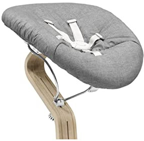 Newborn Set Stokke Nomi, Negro/Azul Grisáceo - Incluye un arnés de seguridad de 5 puntos y una tela reversible y lavable - Para todas las Sillas Nomi