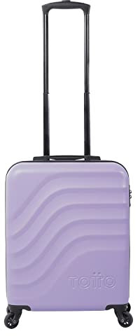 TOTTO - Maleta Trolley Cabina, Modelo Bazy, 55 x 40 x 20 cm, Capacidad 35 L, Alta Resistencia a Impactos, Ruedas 360º, Manija Telescópica, Correas de Compresión Internas, Candado TSA, Color Morado