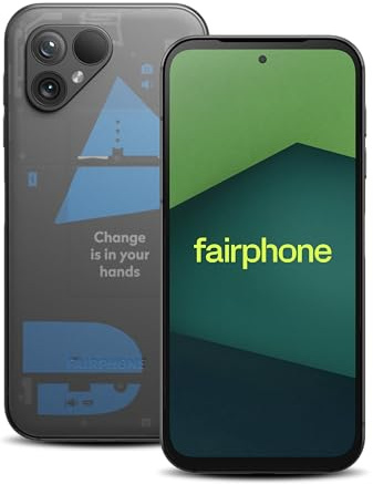 FAIRPHONE 5 256GB 5G Unlocked & SIM Free Smartphone - 6.4 Inch Android Mobile - Octa Core - 4200mAh Battery - OLED screen - 50MP Dual Lenses - Sustainable & Easily Repairable - Transparent