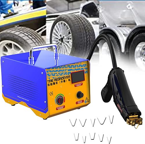 Outil de rainure de pneu portable 1000W, coupe-rainureur de pneu en fer avec 20 lames, rainureuse en caoutchouc de pneu, rainureuse de fer de pneu, dévidoir de pneu Machine chauffée pour chaque pneu