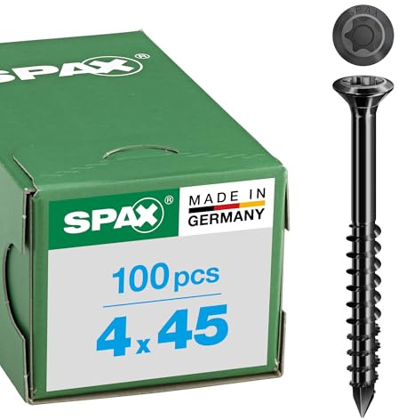 Fassadenschraube, 4 x 45 mm, 100 Stück, Teilgewinde, Linsensenkkopf extra klein, T-STAR plus T15, CUT-Spitze, Edelstahl rostfrei A2 BLAX - 0467040400453