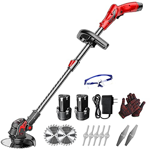Suuim Coupe-Herbe électrique Portable, Coupe-Herbe sans Fil, désherbant, pour la Coupe de la pelouse, l'entretien de la pelouse, Les Bordures d'allée (avec 3 Types de BL remplaçables)