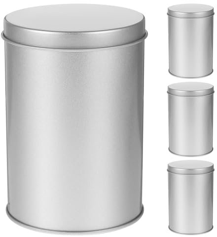 Luxshiny 4stücke Teiliges Edelstahl Teedosen Mit Deckel Luftdichter Aufbewahrungsbehälter Für Tee Kaffeebohnen Süßigkeiten Für Küchenorganisation