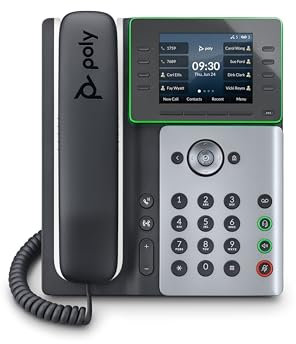 POLY Edge E300 IP phone Black 8 lines IPS