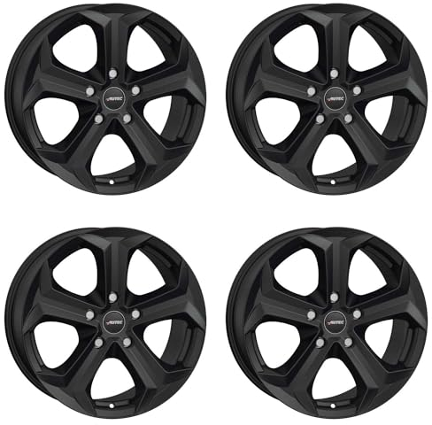 4x AUTEC Felgen Alufelgen XENOS 6.5x16 ET45 5x114,3 Schwarz matt kompatibel mit Dacia Duster