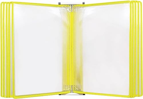 Büro-Wand-Organizer, Flipchart-Ständer, magnetischer Dokumentenhalter im Briefpapierformat A4, an der Wand montierter Aktenhalter (Größe: 13 x 9 x 3,9 Zoll)(Color:Yellow)