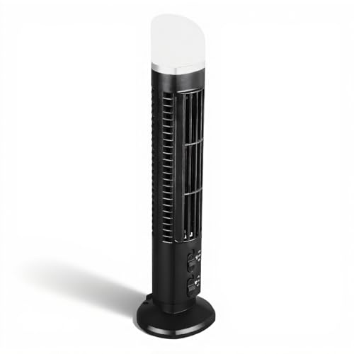 Omnibreeze Ventilatore a Torre, Ventilatore a Torre Senza Lama, Ventilatore da Scrivania, Ventilatore da Scrivania USB Portatile Oscillante a 90 Gradi Silenzioso con Luce per