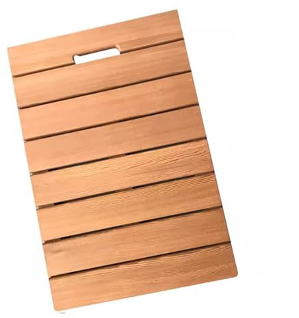 Rutschfeste Zypressen-Duschmatte aus Massivholz für Badezimmer, wasserabweisend, für den Innenbereich, Whirlpool-Matte für Badewanne, Pool, Meer, 64,8 x 95 cm