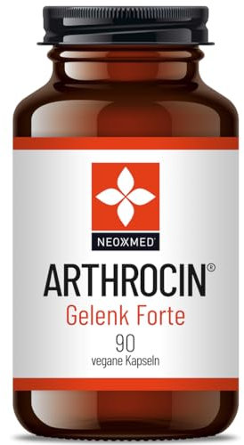 Arthrocin® Gelenkkapseln Aktiv Plus Komplex - Ergänzungspräparat mit Weidenrinde, Kollagen, Kurkuma, Weihrauch und MSM mit Vitamin C - 90 Kapseln
