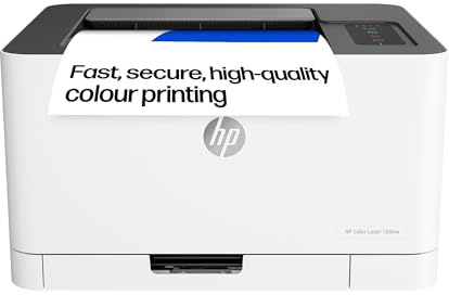 HP Colour Laser 150nw Wireless Printer | White | Easy mobile printing with the app | World’s smallest colour laser in its class | USB 2.0 high speed connectivity | Speeds up to 18/4 ppm in A4