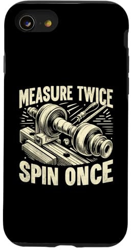 Coque pour iPhone SE (2020) / 7 / 8 Mesurez deux fois le tourneur à bois pour le travail du bois