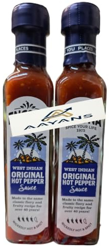 Aayns West Indian Original Hot Pepper Sauce, 142 ml, Pack of 2