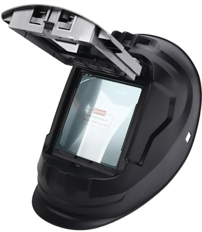 Schweißhelm mit Großer Sicht, 100 X 59,5 Mm, Großer Bildschirm, Echte Farbe, Elektrische Schweißhaube, Klappbarer Gesichtsschutz