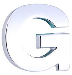 BUGUUYO 3D-Auto-Alphabet-Aufkleber Metallisch Leicht Abziehbar (g)