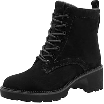 TAMARIS dam komfort spets boot heel stövletter, svart, 40 EU, svart, 40 EU