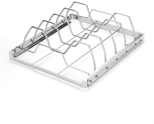 A Must Have Barbecue Tool Large Foldable Rib Rack Made from Sturdy Stainless Steel for Cooking Experience