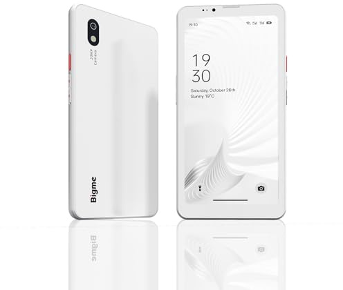 Bigme Smartphone Hibreak Pro de 6.13 pulgadas con sistema operativo Android 14, 8 GB + 256 GB, 4500 mAh, versión en blanco y negro