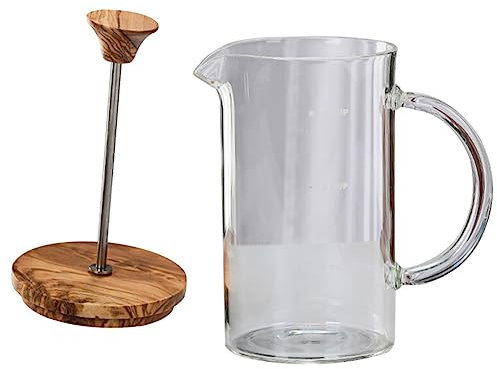 IMIKEYA Cafetera Prensa De Café De Vidrio 400 Ml Alta Borosilicato Resistente Al Calor Para Uso Doméstico Cocina Prensa Manual Tapa De Bambú Elegante