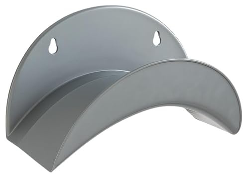 Bambelaa! Support mural pour tuyau d'arrosage, support mural, rangement de tuyau, en métal, système de rangement robuste pour jardin, env. 27,7 x 12 x 13 cm