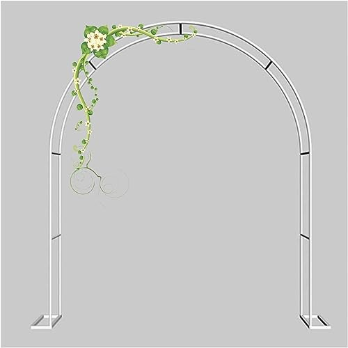 Black Garden Arbor for Climbing Plants - Metal Arch Wedding Pergola, Extra Tall Trellis for Grapevines, 180-200 cm Adjustable Height, W350*H220 cm