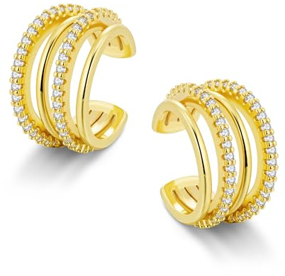 Ear Cuff Acier Inoxydable Doré Boucle d’oreille Manchettes Or Boucle d’oreille Demi Creole Boucle d’o reilles Sans Attache Ear Cuff Or