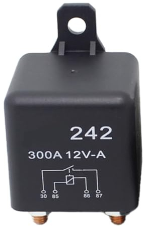 Wouueso Schwerlast-Relais für Automobil, Boot und Batteriespeicher, Batterieschalter 12V 300A Gleichstrom-Relais