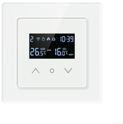 Termostato WiFi Tuya, con programación personalizable con 4 modos de operación, bloqueo infantil para calefacción de suelo eléctrico, calderas montadas en la pared (calentamiento de agua)