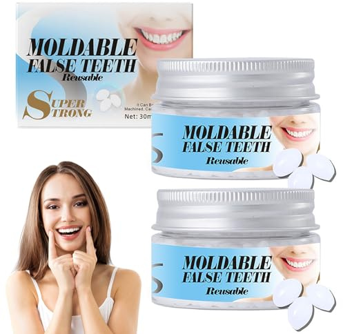 Perline temporanee per la riparazione dei denti, kit di riparazione per il riempimento dei denti, kit di riparazione dei denti, fissaggio perline di riempimento mancanti denti rotti, denti falsi