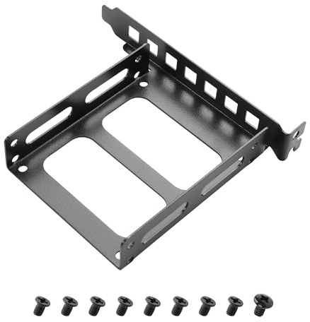 YAODHAOD 2,5 tum/3,5 tum PCIe-Slot SSD-monteringsfäste, universellt ssd-fäste för PC-fodral bakpanelfäste – 1 st (svart 2,5 tum, 12 cm PCI-kort)