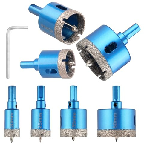 Inodiref Diamond Core Drill Bit Set 20/25/35/50mm Vacuum Brazed