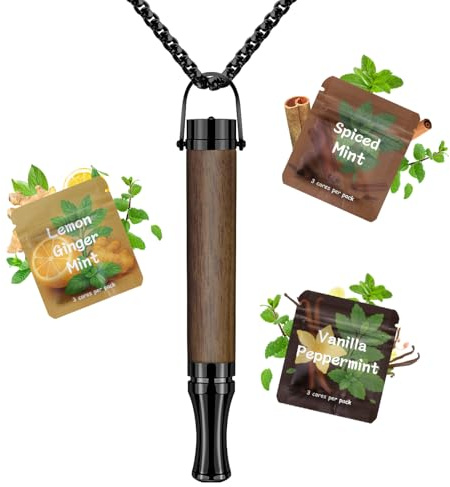 CARITATE Anxiety Breathing Necklace with Resistance - Flavoured Air Inhaler