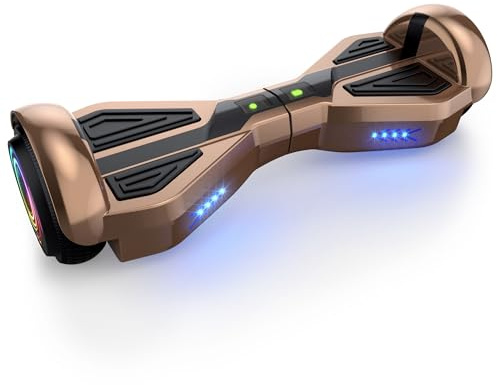 XERATH All Terrain hoverboards for a 7-12 year old,electric scooter with Bluetooth Speaker,self balancing scooters with 6.5 inch LED Wheels&Science Fiction Design (Rose)