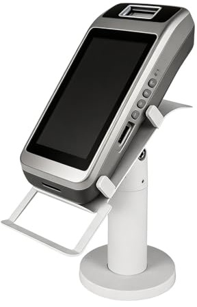 Soporte para lector de tarjetas de crédito – Soporte POS de aluminio de 8,27 pulgadas | Soporte de rotación de 360 grados, función antivuelco y función de visualización ajustable en la