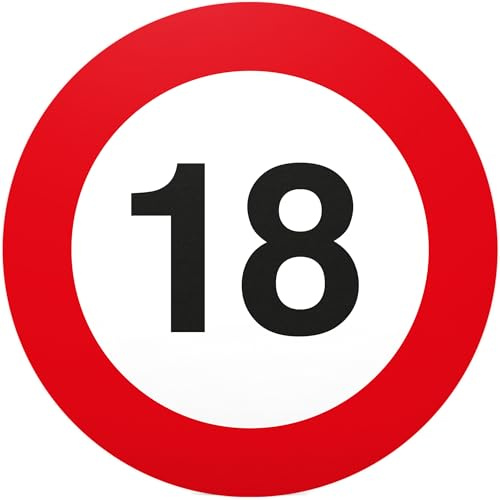 DankeDir! 18. Geburtstag Schild 20 x 20 cm Geschenk 18. Geburtstag bester Freund - beste Freundin Geschenkidee Geburtstagsgeschenk Volljährigkeit Geschenk 18er Geburtstagsparty