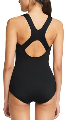 baleaf Women's One Piece Bathing Suit Conservative Athletic Racerback One Piece Training Swimsuit Swimwear Black 40/X-Large