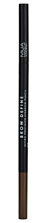 MUA Makeup Academy Brow Define, Micro Eyebrow Pencil with Spoolie Brush, Dark Brown, 0.05 g - Vegan & Cruelty Free
