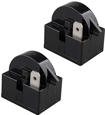 Futheda 2PCS 220V 22 Ohm 1 Pin Refrigerator Freezer Compressor PTC Starter Relay Refrigerator Accessories for Refrigerator (Black)