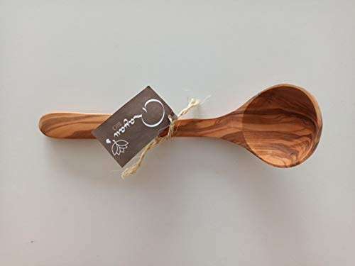 Cuillère en bois, Louche de cuisine, Bois d'olivier, 30 cm