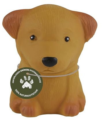 Hevea Hunde-Kauspielzeug aus der Pudel-Rasse-Kollektion – Beißspielzeug aus Naturkautschuk für Welpen, kleine, mittelgroße und große Hunde – Lindert Zahnfleischschmerzen