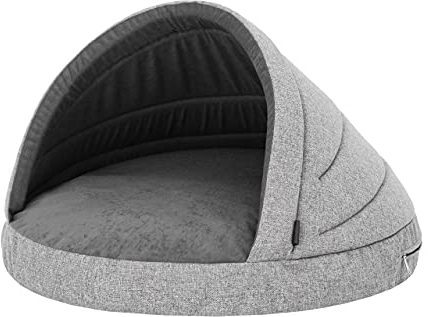 Hundehöhle Hundebett Hundesofa Hundekissen Hundehütte Hundekorb Hundecouch Ruheplatz Haustierbett Hundeliegen Kissen, Grau, R2: 90 x 60 cm